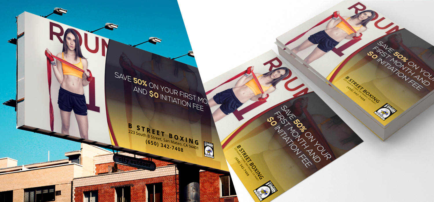 B Street Boxing Billboard / Flyer Design